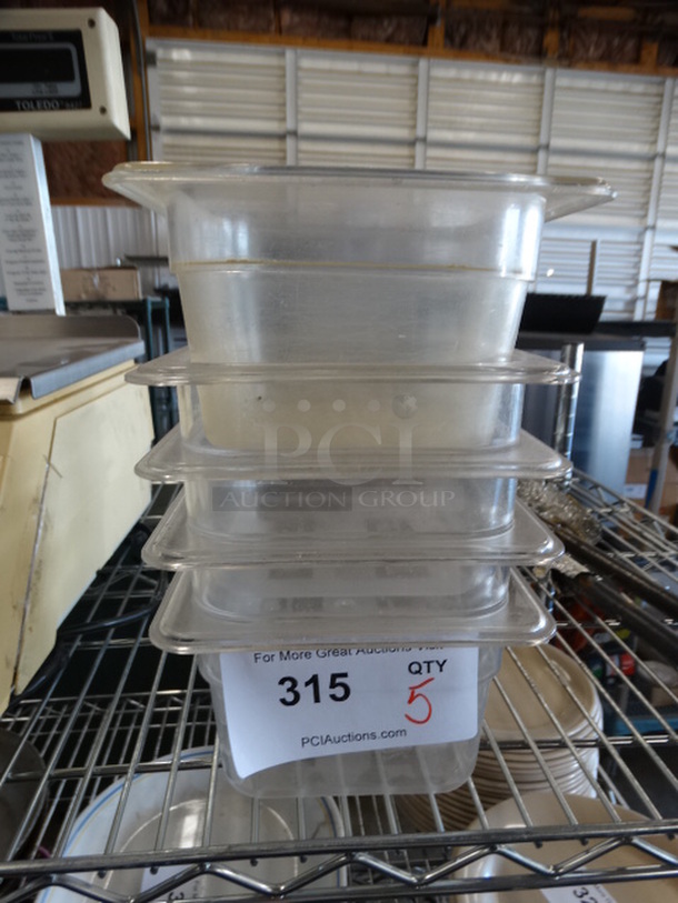 5 Poly Clear 1/6 Size Drop In Bins. 1/6x4. 5 Times Your Bid!