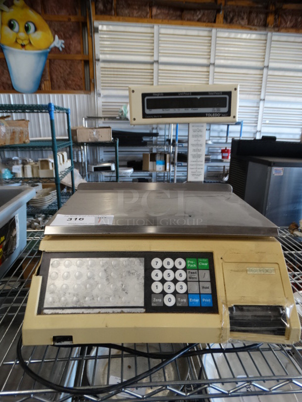 Mettler Toledo Metal Commercial Countertop Food Portioning Scale. 16x16x18. Tested and Working!