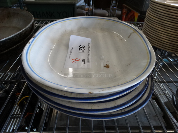 4 Ceramic Plates. Includes 12x10x1.5. 4 Times Your Bid!