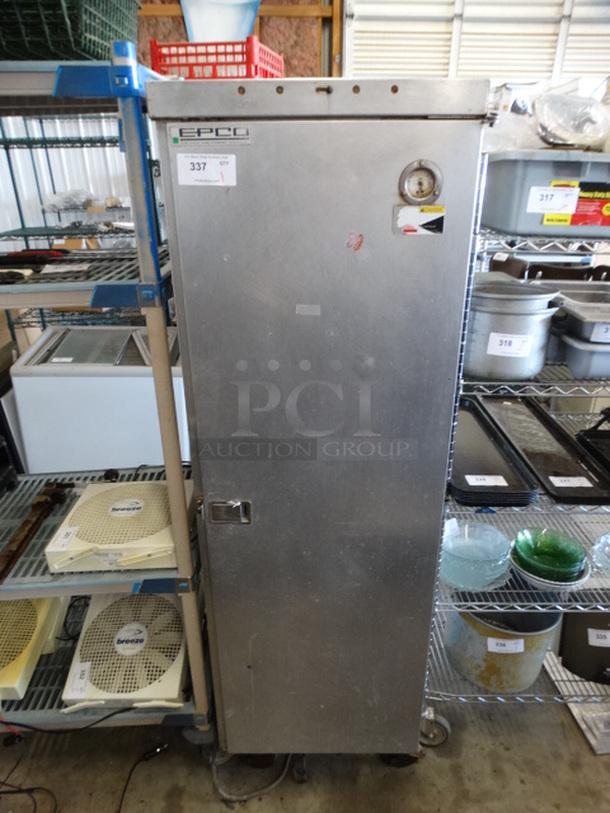 Metal Commercial Holding Cabinet on Commercial Casters. 23x30x72. Tested and Working!
