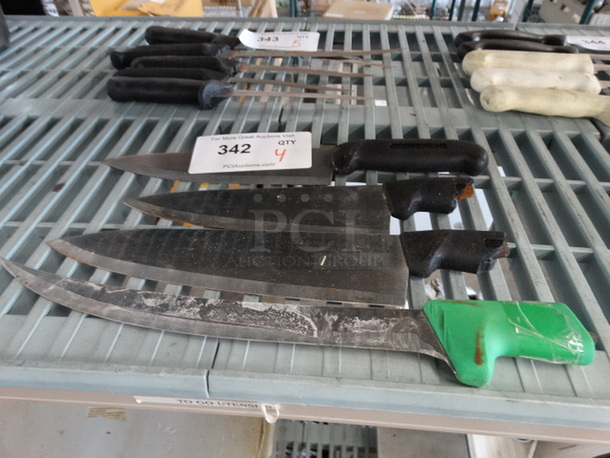 4 Metal Knives. Includes 13
