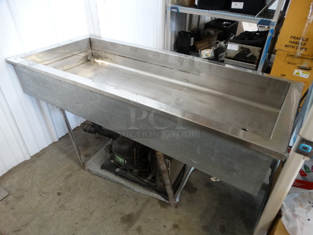 Stainless Steel Commercial Cold Pan Drop In. 55x24x26.5. Tested and Does Not Power On