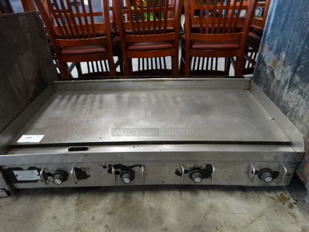 NICE! Star Model 648 Stainless Steel Commercial Countertop Gas Powered Flat Top Griddle. 48x27x13