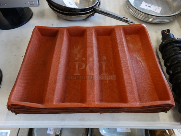 10 Orange Silform 4 Loaf Baking Pan Liners. 13x18x1. 10 Times Your Bid!