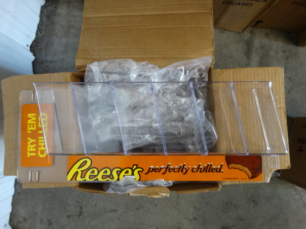 2 Cases of BRAND NEW IN BOX! Reese Clear Poly Displays. 6 In Each Case. 18.5x6.5x2.5. 2 Times Your Bid!