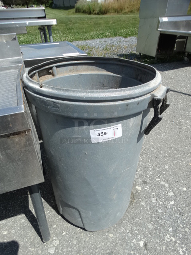 Gray Poly Trash Can. 21x21x30