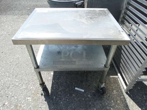 Stainless Steel Commercial Table w/ Undershelf on Commercial Casters. 30x24x29