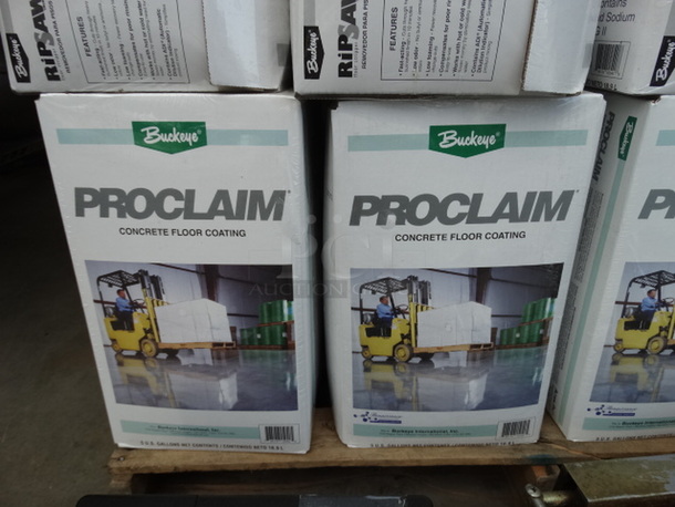 15 BRAND NEW Boxes of Proclaim Concrete Floor Coating. 9x9x16. 15 Times Your Bid!