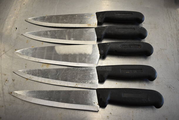 5 SHARPENED Metal Chef Knives. Includes 14