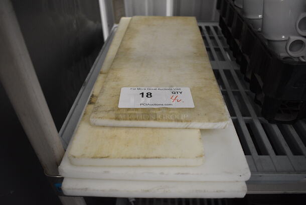 4 Various Cutting Boards. Includes 8.5x22x0.5. 4 Times Your Bid!