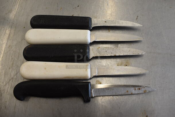 5 SHARPENED Metal Paring Knives. 7.5