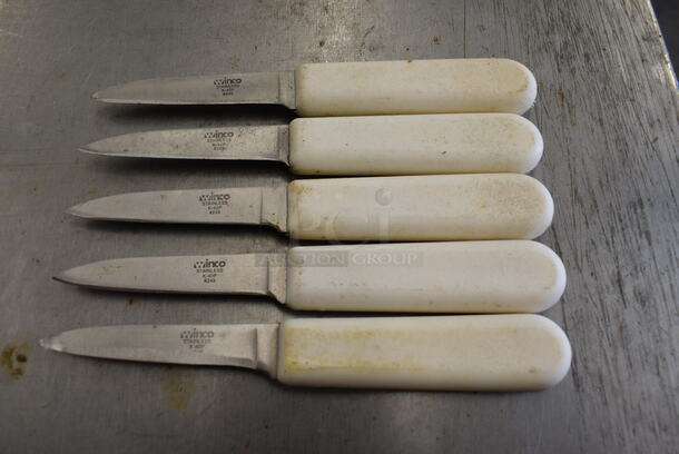 5 SHARPENED Metal Paring Knives. 7.5