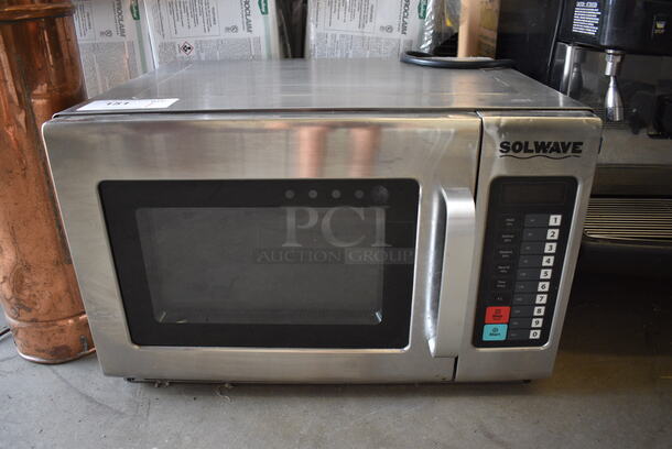 NICE! Solwave Stainless Steel Commercial Countertop Microwave. 23x18x15