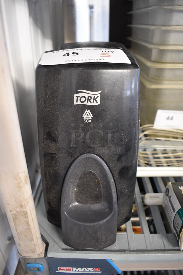 3 Tork Poly Wall Mount Soap Dispensers. 6x6x10. 3 Times Your Bid!