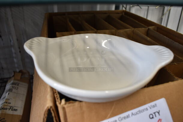 18 BRAND NEW IN BOX! White Ceramic Single Serving Casserole Dishes. 7.5x6x1.5. 18 Times Your Bid!