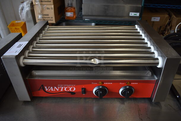 NICE! Advantco Model 177RG1824 Stainless Steel Commercial Countertop Hot Dog Roller. 110 Volts, 1 Phase. 23x15x9. Tested and Working!