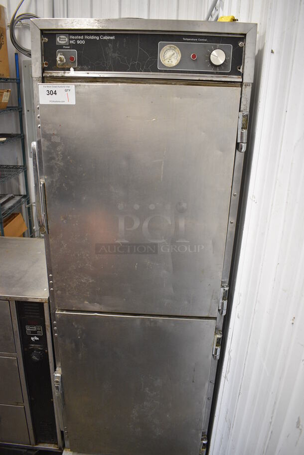 NICE! Henny Penny Model HC900 Stainless Steel Commercial Heated Holding Cabinet on Commercial Casters. 24x31x72. Tested and Working!