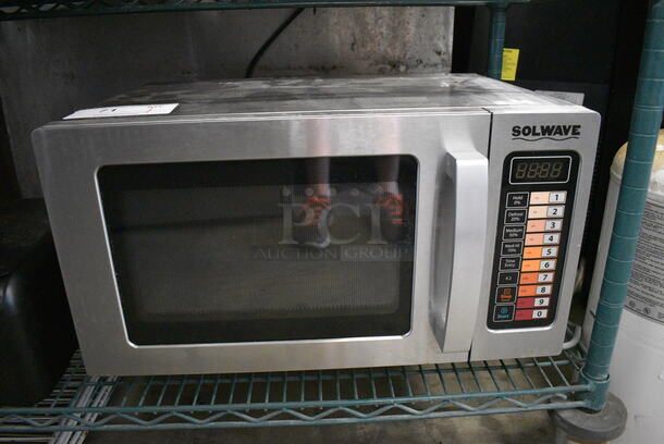 Solwave Stainless Steel Commercial Countertop Microwave. 20x14x10