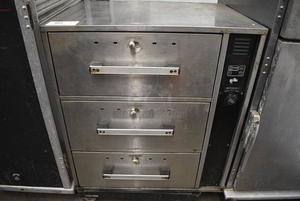 Stainless Steel Commercial 3 Drawer Warming Drawer. 29x22x31. Tested and Does Not Power On