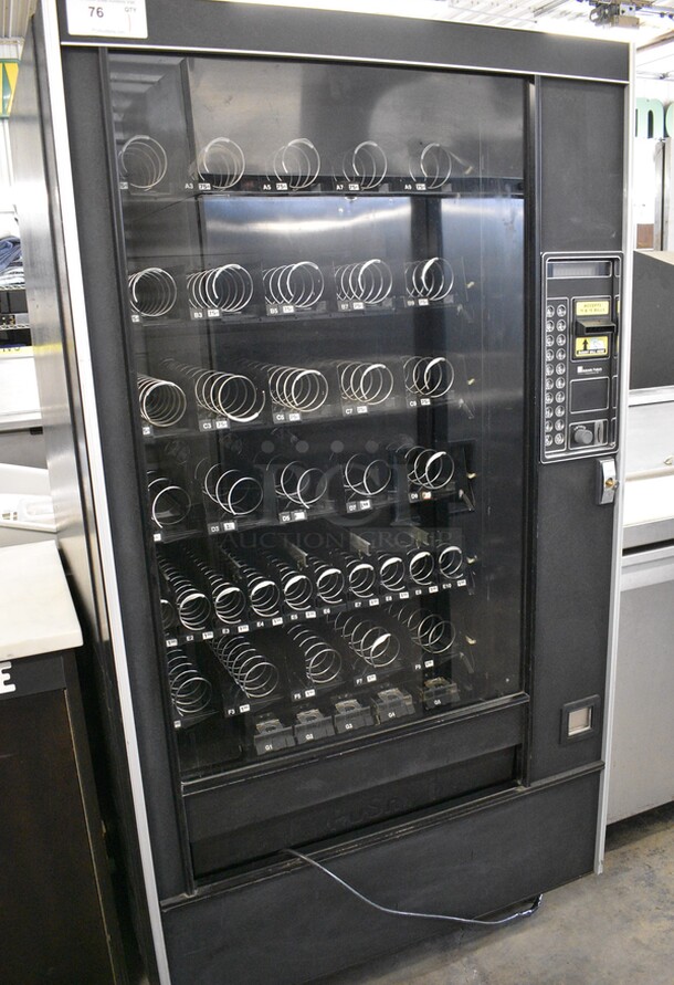 WOW! Metal Commercial Snack Vending Machine w/ Bill Acceptor. Comes w/ Key! 38x35x72. Tested and Working!