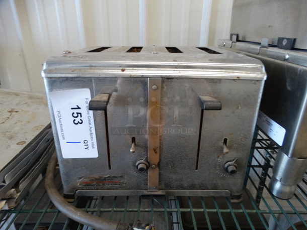 Stainless Steel Commercial Countertop 4 Slot Toaster. 11x10x8.5