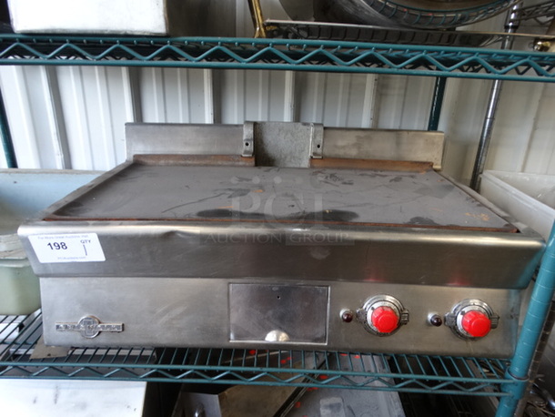 Biswold Stainless Steel Commercial Countertop Electric Powered Flat Top Griddle w/ Thermostatic Controls. 30x18x13