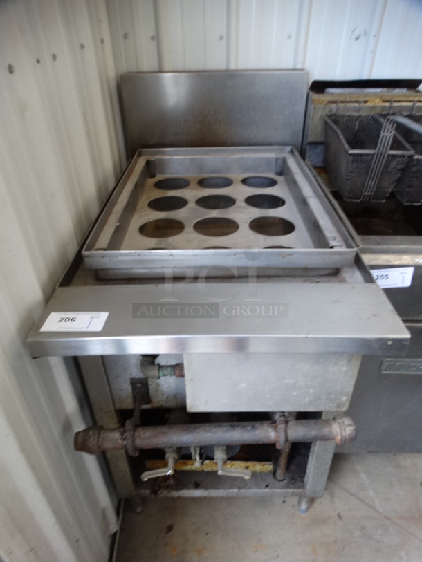 Stainless Steel Commercial Floor Style Gas Powered Pasta Cooker. 24x42x47
