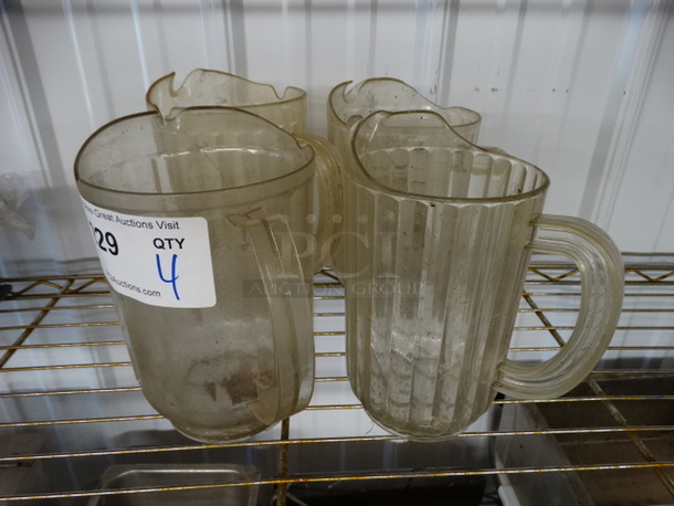 4 Poly Clear Pitchers. 6.5x4.5x8. 4 Times Your Bid! 
