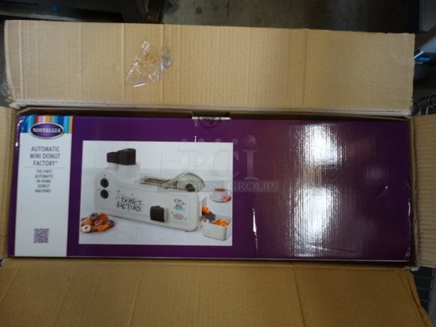 BRAND NEW IN BOX! Nostalgia Model MDF2000 Countertop Automatic Donut Factory! 