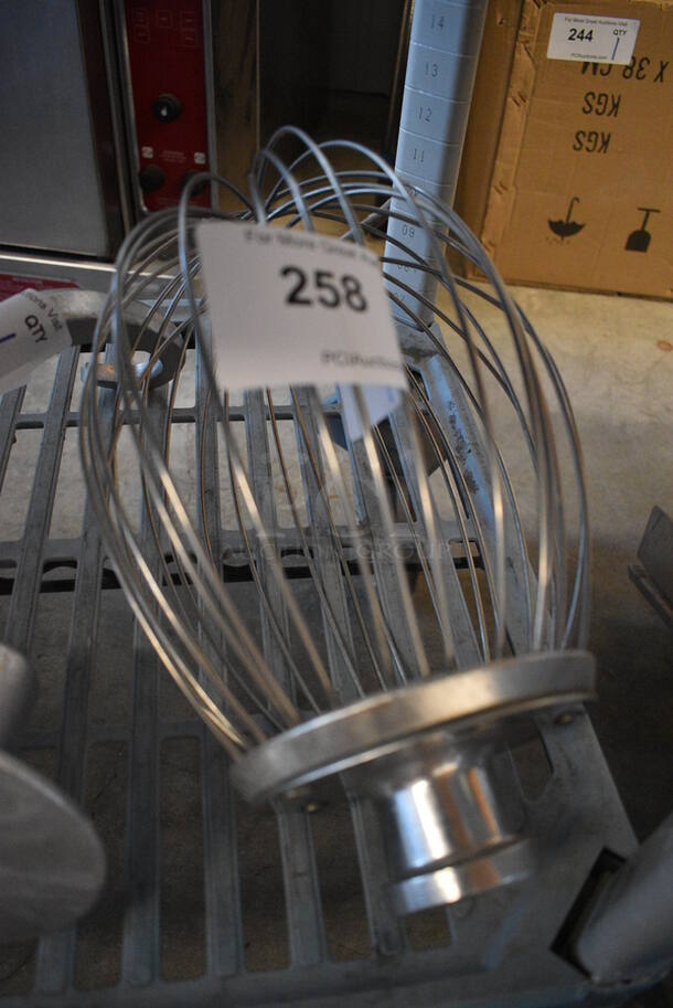 Metal Commercial Whisk Attachment for Hobart Mixer. 8x8x13