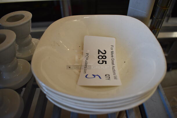 5 White Ceramic Bowls. 6.5x6.5x2. 5 Times Your Bid!