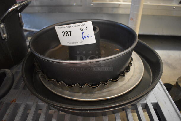 6 Various Metal Baking Pans. Includes 10.5x10.5x3. 6 Times Your Bid!