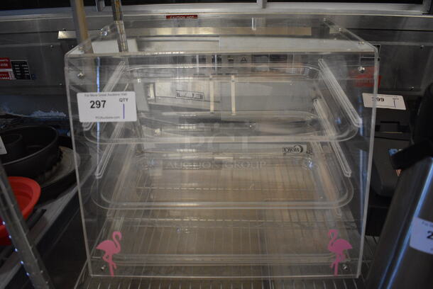 Poly Clear Countertop Dry Display Case. 21x17x16.5