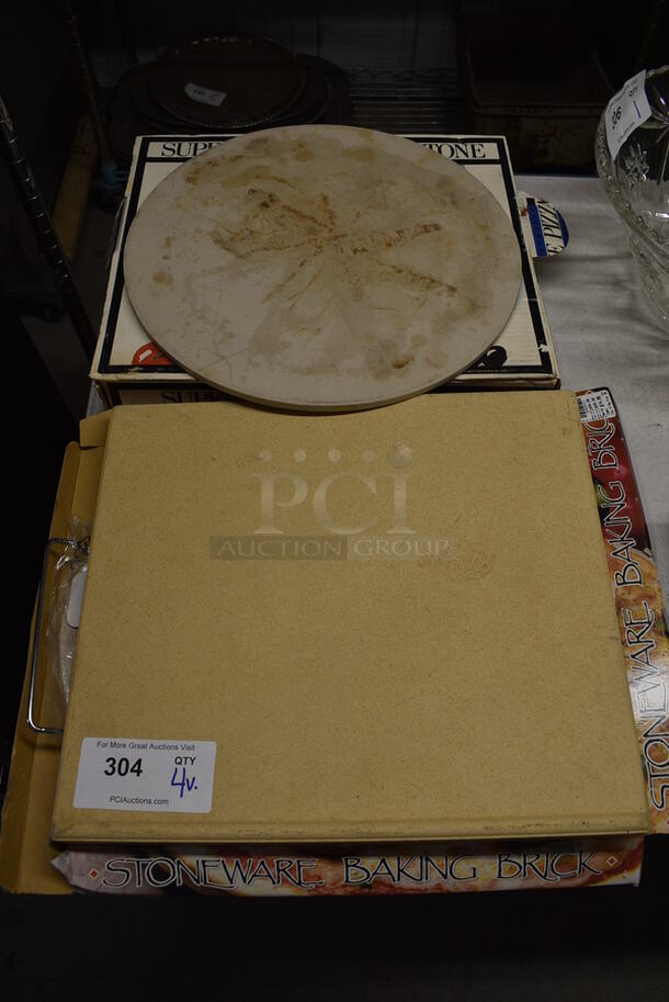 4 Various Pizza Cooking Stones. Includes 15x17x1. 4 Times Your Bid!