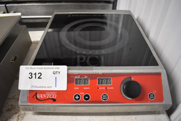 Avantco Stainless Steel Commercial Countertop Single Burner Induction Range. 12.5x15.5x13.5