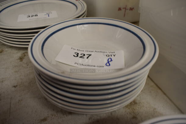 8 White Ceramic Bowls. 7x7x1.5. 8 Times Your Bid!