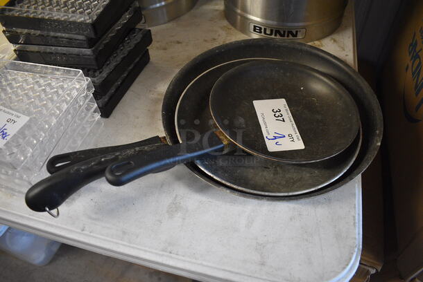 3 Various Metal Skillets. Includes 18x12x2. 3 Times Your Bid!