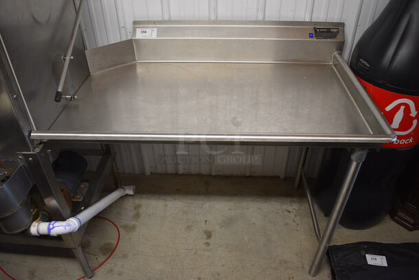 Stainless Steel Commercial Right Side Clean Side Dishwasher Table. Goes GREAT w/ Items 357 and 358! 48x30x41