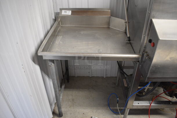 NICE! Stainless Steel Commercial Left Side Clean Side Dishwasher Table. Goes GREAT w/ Items 356 and 357! 29x30x42