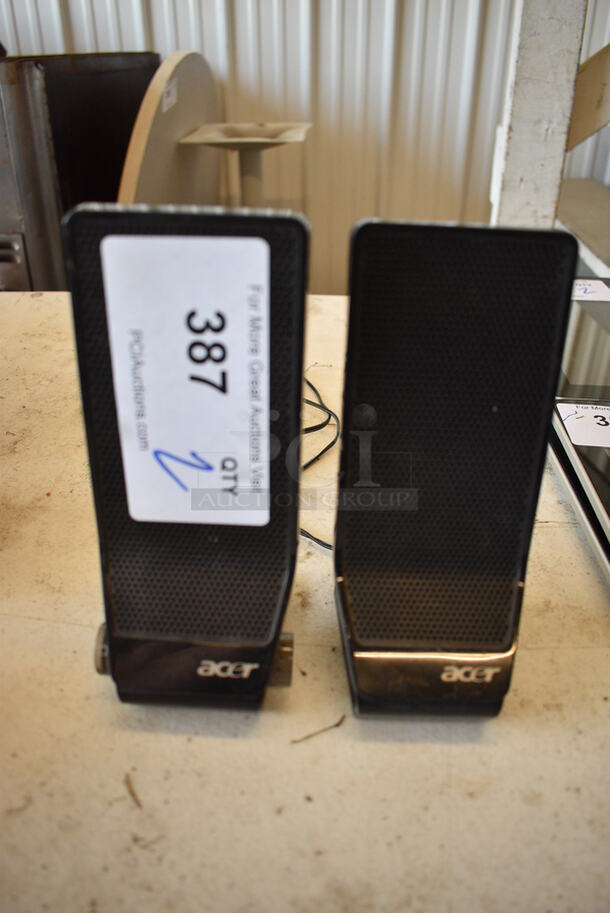 2 Acer Speakers. 3x3.5x7. 2 Times Your Bid!
