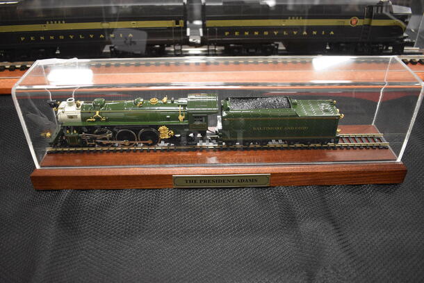AMAZING! The President Adams Model Train In Display Case! 15x3.5x5