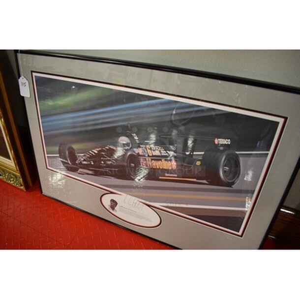 AWESOME! Autographed Michael Andretti Picture In Custom Frame! 33x3x21. - Image 2 of 8