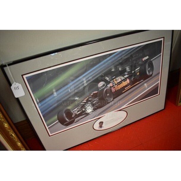 AWESOME! Autographed Michael Andretti Picture In Custom Frame! 33x3x21. - Image 3 of 8