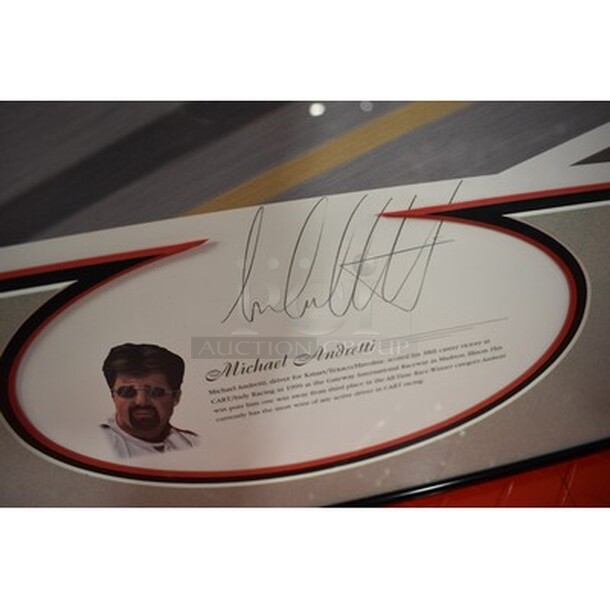AWESOME! Autographed Michael Andretti Picture In Custom Frame! 33x3x21. - Image 5 of 8