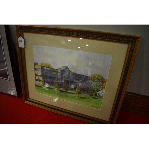 ONE OF A KIND! Painting Of Blackford Development Office In Customer Frame. Signed by Artist. 28x1x34 - Image 3 of 7