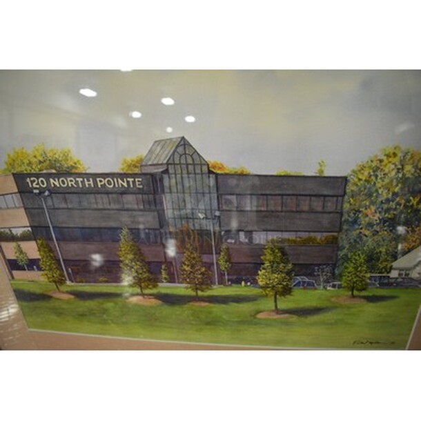 ONE OF A KIND! Painting Of Blackford Development Office In Customer Frame. Signed by Artist. 28x1x34 - Image 5 of 7