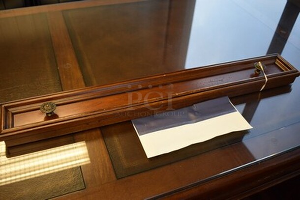 BEAUTIFUL! Hooker Brand Desk With 6 Drawers And Glass Top. 72x33x31 - Image 5 of 10