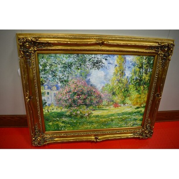 BREATHTAKING! Parc Monceau Oil Painting By Claude Monet In Custom Gold Frame From Art Dealer Ed Mero! 52x4x43 - Image 1 of 7