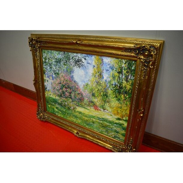 BREATHTAKING! Parc Monceau Oil Painting By Claude Monet In Custom Gold Frame From Art Dealer Ed Mero! 52x4x43 - Image 3 of 7