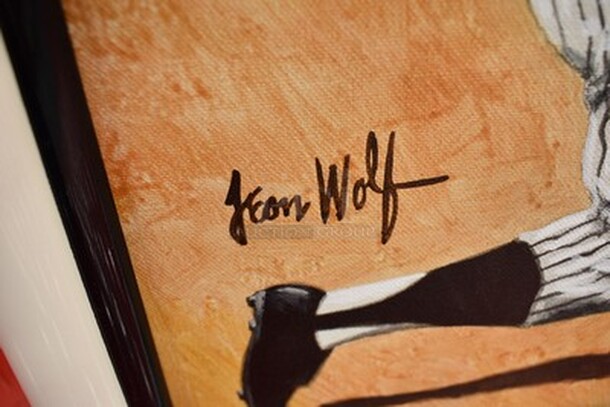EXQUISITE! Leon Wolf Manufactured Painting of Mickey Mantle and Ted Williams. Painting signed by Leon Wolf, Mickey Mantle, and Ted Williams. Comes With Letter of Authenticity!  - Image 5 of 12